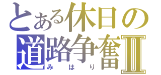 とある休日の道路争奮Ⅱ（みはり）