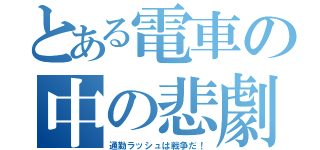 とある電車の中の悲劇（通勤ラッシュは戦争だ！）