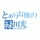 とある声優の緑川光（ミドリカワヒカル）