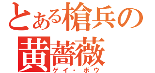 とある槍兵の黄薔薇（ゲイ・ボウ）