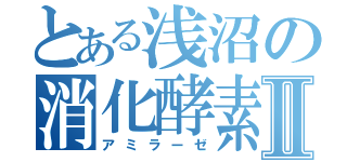 とある浅沼の消化酵素Ⅱ（アミラーゼ）