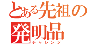 とある先祖の発明品（チャレンジ）