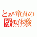 とある童貞の疑似体験（オナホール）