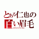 とある仁也の白い眉毛（ホワイトアイブロー）