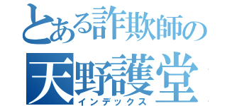 とある詐欺師の天野護堂（インデックス）