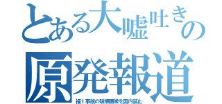 とある大嘘吐きの原発報道（福１事故の破壊画像を国内禁止）