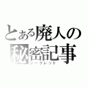 とある廃人の秘密記事（シークレット）