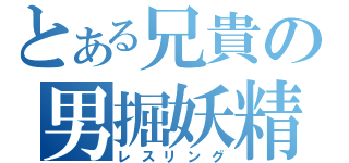 とある兄貴の男掘妖精（レスリング）