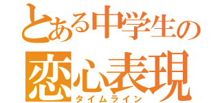 とある中学生の恋心表現（タイムライン）