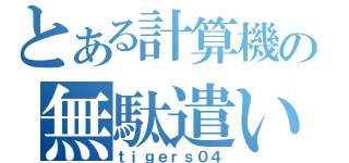 とある計算機の無駄遣い（ｔｉｇｅｒｓ０４）