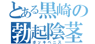 とある黒崎の勃起陰茎（ボッキペニス）