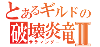 とあるギルドの破壊炎竜Ⅱ（サラマンダー）