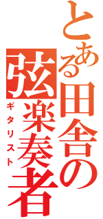 とある田舎の弦楽奏者（ギタリスト）