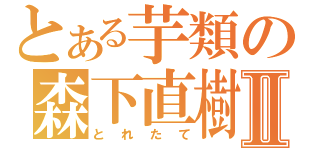 とある芋類の森下直樹Ⅱ（とれたて）