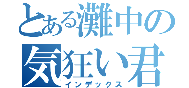 とある灘中の気狂い君（インデックス）