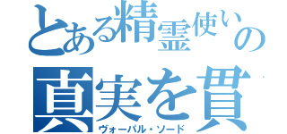 とある精霊使いの真実を貫く剣（ヴォーパル・ソード）