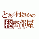 とある何処かの秘密部屋（シークレットファイル）