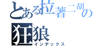 とある拉著二胡の狂狼（インデックス）