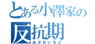 とある小澤家の反抗期（おざわいちご）