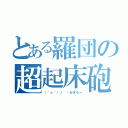 とある羅団の超起床砲（（＾ｏ＾）ノ ⏰おきろー）