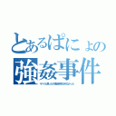 とあるぱにょの強姦事件（ヤバイと思ったが性欲を抑えきれなかった）