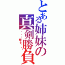 とある姉妹の真剣勝負（・・・斬る‼︎）