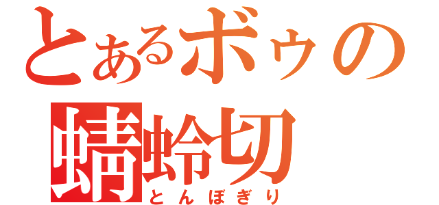 とあるボゥの蜻蛉切（とんぼぎり）