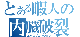 とある暇人の内臓破裂（エクスプロウション）