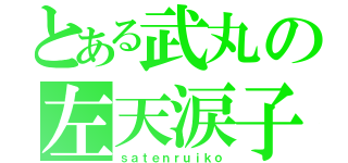 とある武丸の左天涙子（ｓａｔｅｎｒｕｉｋｏ）