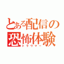 とある配信の恐怖体験（トラウマー）