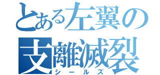 とある左翼の支離滅裂（シールズ）