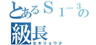 とあるＳ１－３の級長（セキリョウタ）