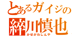 とあるガイジの綷川慎也（かせがわしんや）