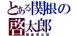 とある関根の啓太郎（関根啓太郎）