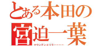 とある本田の宮迫一葉（マウンテンゴリラーーーー）