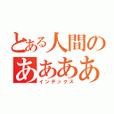 とある人間のあああああ（インデックス）