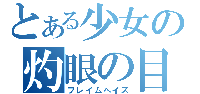 とある少女の灼眼の目（フレイムヘイズ）