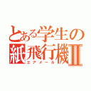 とある学生の紙飛行機Ⅱ（エアメール）