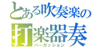 とある吹奏楽の打楽器奏（パーカッション）