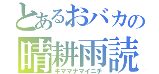 とあるおバカの晴耕雨読（キママナマイニチ）