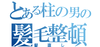 とある柱の男の髪毛整頓（髪直し）