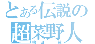 とある伝説の超菜野人（嶋田　敏）