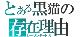 とある黒猫の存在理由（レーゾンデートル）