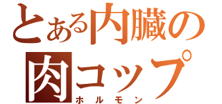 とある内臓の肉コップ（ホルモン）