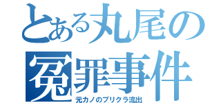 とある丸尾の冤罪事件（元カノのプリクラ流出）