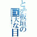 とある板垣の巨大な目（ちと臭うぞ・・・）