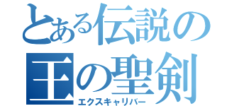 とある伝説の王の聖剣（エクスキャリバー）