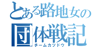 とある路地女の団体戦記（チームカツドウ）