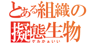 とある組織の擬態生物（ゲルかぁいい）