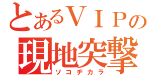 とあるＶＩＰの現地突撃（ソコヂカラ）